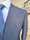 Costume Trois Pièces Gris Carreaux Bleuté